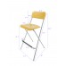 FixtureDisplays® Chair, Folding Bistro Bar Stool Wood / Metal Two-Pack 11036